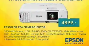 CBC Epson eb-f06 filmprojektor tilbud