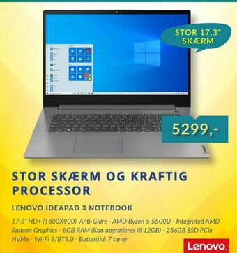 CBC Lenovo ideapad 3 notebook tilbud