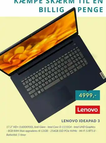 CBC Lenovo ideapad 3 tilbud