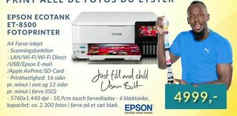 Tjdata Epson ecotank et-8500 fotoprinter tilbud