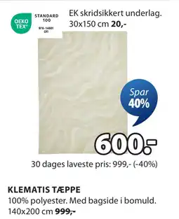 JYSK KLEMATIS TÆPPE tilbud