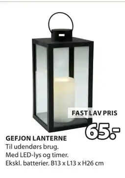 JYSK GEFJON LANTERNE tilbud