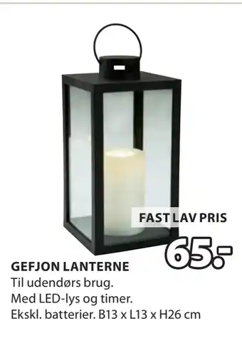 JYSK GEFJON LANTERNE tilbud