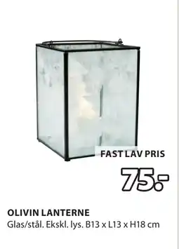 JYSK OLIVIN LANTERNE tilbud