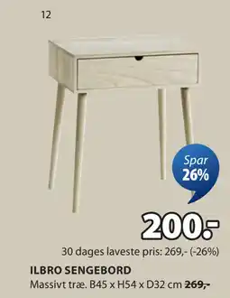 JYSK ILBRO SENGEBORD tilbud