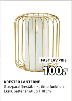 JYSK KRESTER LANTERNE tilbud