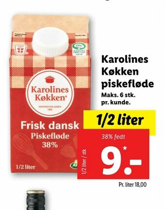 Let-Køb Karolines Køkken piskefløde tilbud
