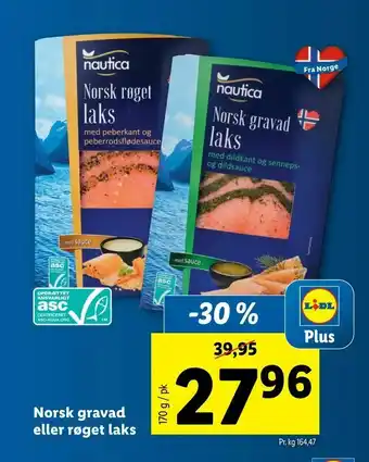 Let-Køb Norsk gravad eller røget laks tilbud