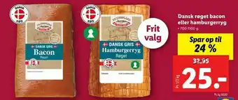 Let-Køb Dansk røget bacon eller hamburgerryg tilbud
