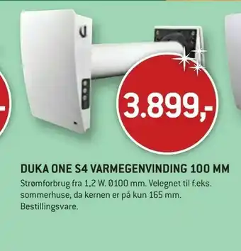 XL-BYG Duka one s4 varmegenvinding 100 mm tilbud