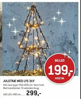 XL-BYG JULETRÆ MED LYS 31V tilbud