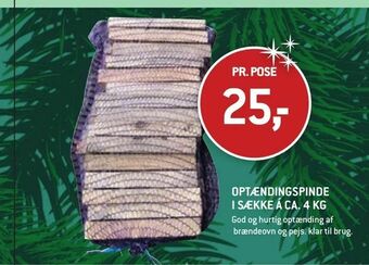 XL-BYG Optændingspinde i sække á ca. 4 kg tilbud