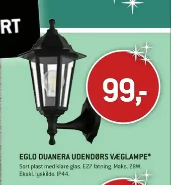 XL-BYG Eglo duanera udendørs væglampe tilbud