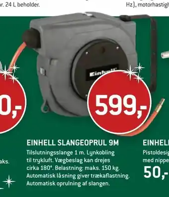 XL-BYG Einhell slangeoprul 9m tilbud