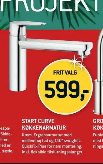 XL-BYG Start curve køkkenarmatur tilbud