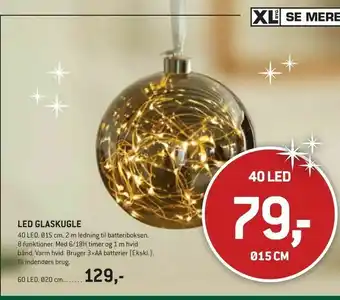 Led glaskugle