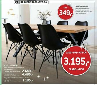 XL-BYG Planke spisebord tilbud