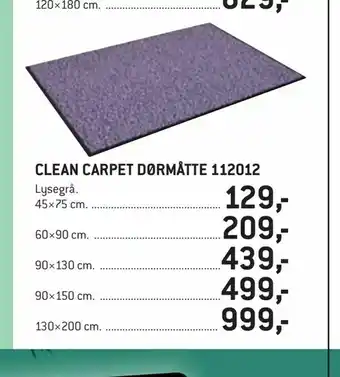 Clean carpet dørmåtte 112012