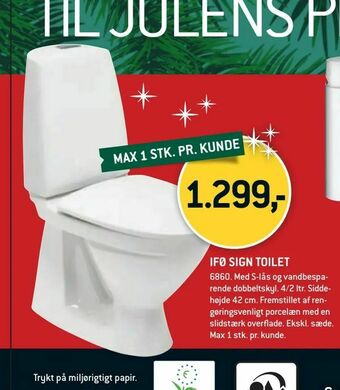 XL-BYG Ifø sign toilet tilbud