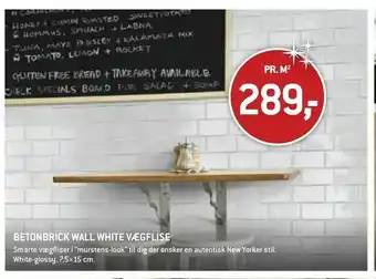 XL-BYG Betonbrick wall white vægflise tilbud