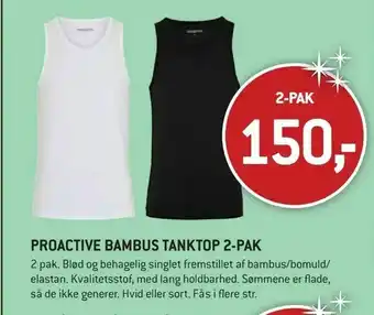 XL-BYG Proactive bambus tanktop 2-pak tilbud