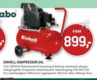 XL-BYG Einhell kompressor 24l tilbud