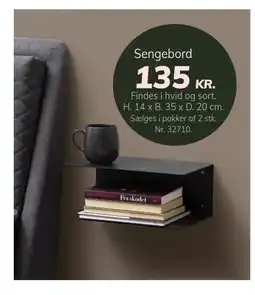 Daells Bolighus Sengebord tilbud
