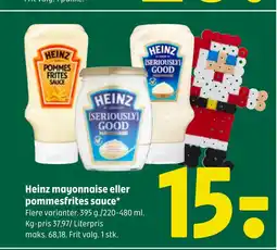 Coop 365 Heinz mayonnaise eller pommesfrites sauce tilbud