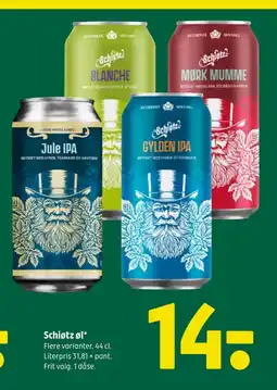 Coop 365 Schiøtz øl tilbud