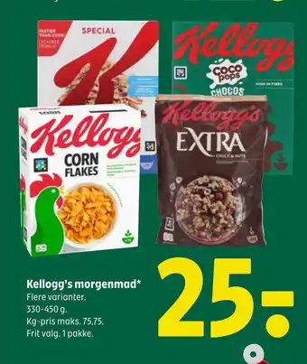 Coop 365 Kellogg's morgenmad tilbud