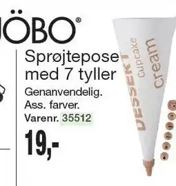 Sprøjtepose med 7 tyller