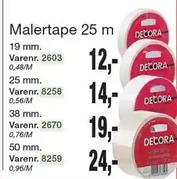 Harald Nyborg Malertape 25 m tilbud