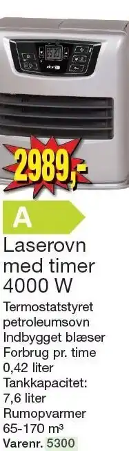 Harald Nyborg Laserovn med timer 4000 W tilbud