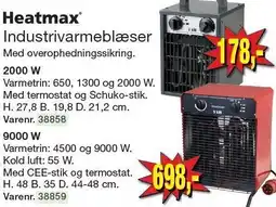 Harald Nyborg Heatmax Industrivarmeblæser 2000 W eller 9000 W tilbud