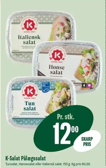 Min Købmand K-Salat Pålægssalat tilbud