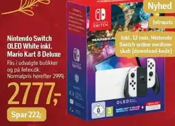 Føtex Nintendo Switch OLED White inkl. Mario Kart 8 Deluxe tilbud
