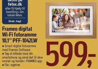 Føtex Frameo digital Wi-Fi fotoramme 10,1'' PFF-1042LW tilbud