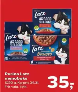 Kvickly Purina Latz menuboks tilbud