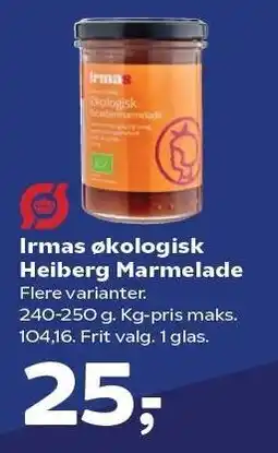 SuperBrugsen Irmas økologisk Heiberg Marmelade tilbud