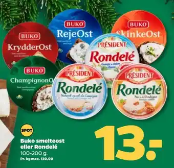 Netto BUKO smelteost eller Rondelé tilbud