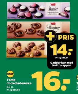 Netto TOMS chokoladeæske tilbud