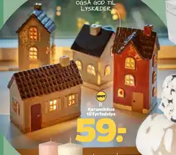 Netto Keramikhus til fyrfadslys tilbud