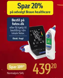 Føtex Spar 20% på udvalgt Braun healthcare tilbud