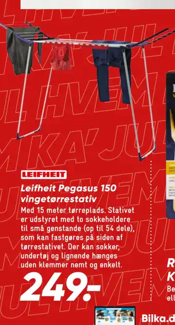 Bilka Leifheit Pegasus 150 vingetørrestativ tilbud