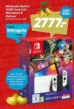 Bilka Nintendo Switch OLED hvid inkl. Mariokart 8 Deluxe tilbud