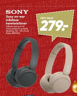Bilka Sony on-ear trådløse høretelefoner tilbud