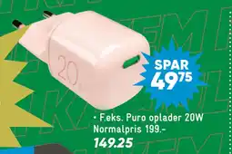Bilka Puro oplader 20W tilbud