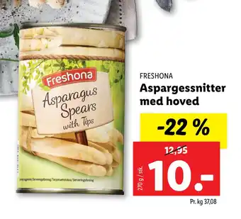 Lidl Aspargessnitter med hoved tilbud