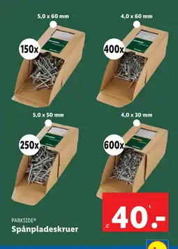 Lidl Spånpladeskruer tilbud