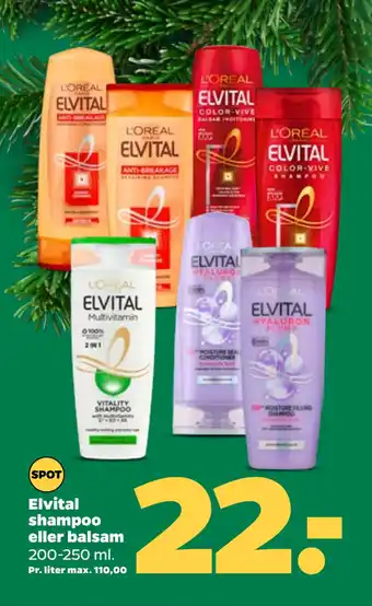 Netto Elvital shampoo eller balsam tilbud